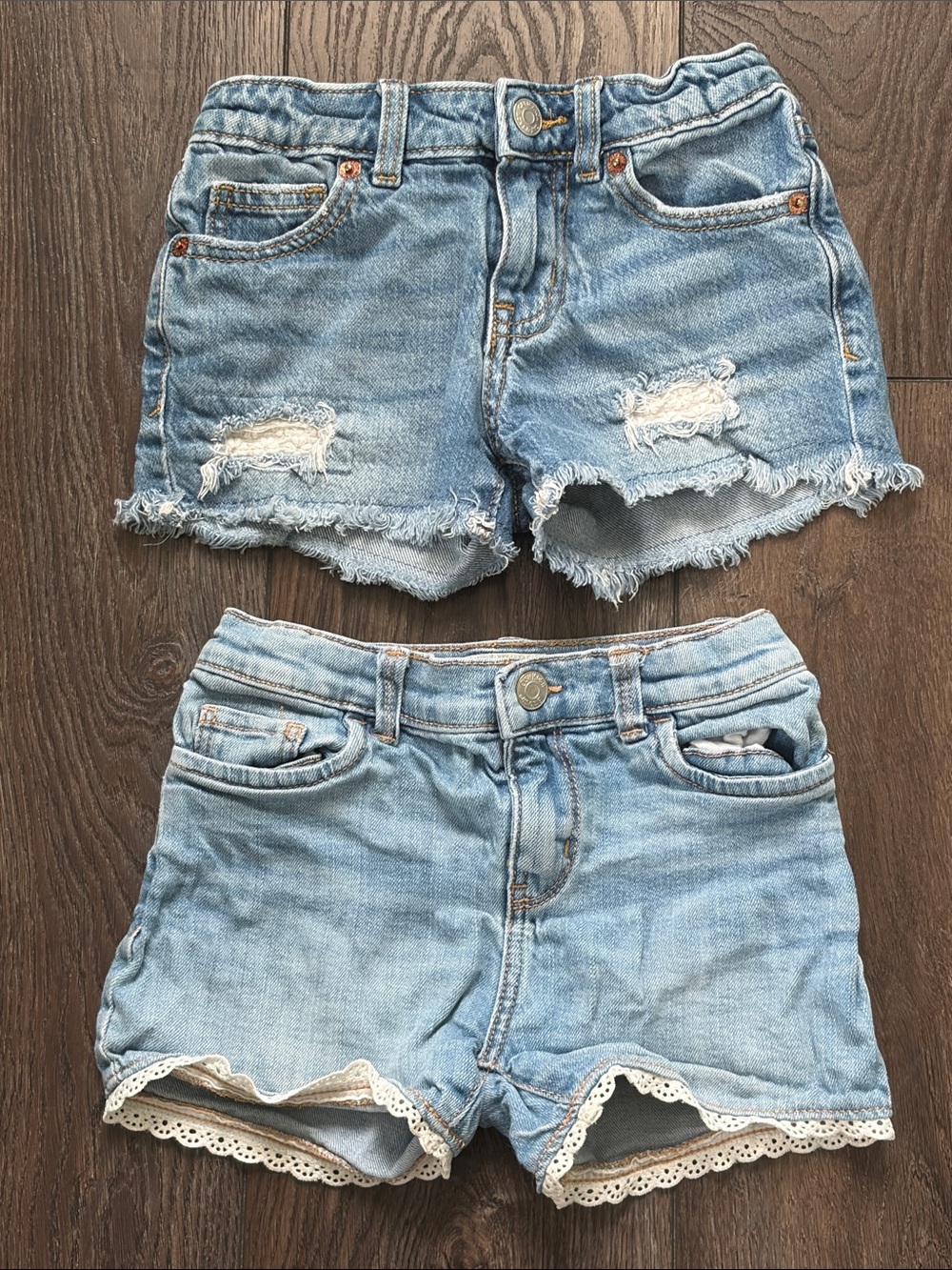 Cat & Jack, OshKosh B'gosh Denim Girls' Shorts Duo - Distressed & Lace Trim